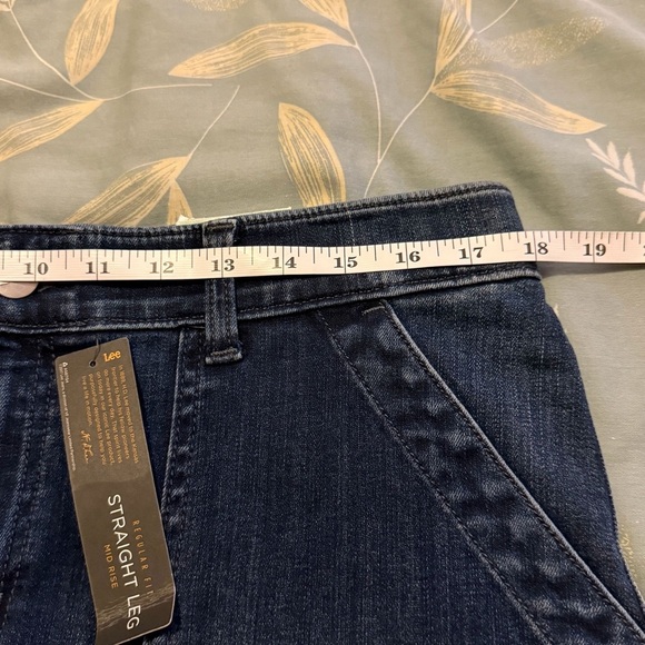 Lee Women's Dark Blue Straight Leg Jeans Size 16 Regular Fit - Picture 7 of 13